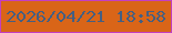 文字の大きさ：3、枠の色：c33fc0、背景の色：d96518、文字の色：445f82 無料ブログパーツのブログ時計