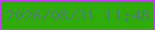 文字の大きさ：2、枠の色：c33ff2、背景の色：30ab0c、文字の色：498168 無料ブログパーツのブログ時計