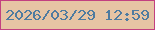 文字の大きさ：3、枠の色：c34080、背景の色：e7c4a4、文字の色：4f7ba0 無料ブログパーツのブログ時計