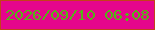 文字の大きさ：1、枠の色：c34219、背景の色：e5068c、文字の色：54b417 無料ブログパーツのブログ時計