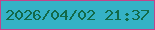 文字の大きさ：2、枠の色：c3448a、背景の色：35b2c6、文字の色：126a49 無料ブログパーツのブログ時計