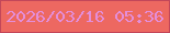 文字の大きさ：4、枠の色：c3475a、背景の色：ed6861、文字の色：e48eda 無料ブログパーツのブログ時計