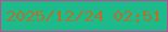 文字の大きさ：2、枠の色：c34791、背景の色：1dbb8b、文字の色：b47129 無料ブログパーツのブログ時計