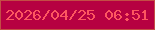 文字の大きさ：3、枠の色：c34e45、背景の色：b60141、文字の色：fd5760 無料ブログパーツのブログ時計