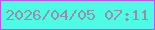 文字の大きさ：3、枠の色：c34ffb、背景の色：4efce6、文字の色：958fa9 無料ブログパーツのブログ時計
