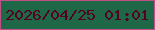 文字の大きさ：1、枠の色：c35085、背景の色：1f6847、文字の色：530321 無料ブログパーツのブログ時計