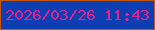 文字の大きさ：1、枠の色：c3550f、背景の色：0d3fb2、文字の色：e2228f 無料ブログパーツのブログ時計