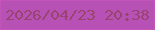 文字の大きさ：3、枠の色：c355b9、背景の色：b851b5、文字の色：99436f 無料ブログパーツのブログ時計