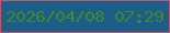 文字の大きさ：1、枠の色：c3566d、背景の色：1d5e89、文字の色：428832 無料ブログパーツのブログ時計
