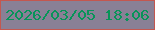 文字の大きさ：3、枠の色：c35750、背景の色：898096、文字の色：079459 無料ブログパーツのブログ時計