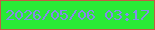 文字の大きさ：2、枠の色：c35b44、背景の色：29ea36、文字の色：838be8 無料ブログパーツのブログ時計