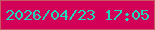 文字の大きさ：1、枠の色：c35b60、背景の色：d30057、文字の色：21d7bb 無料ブログパーツのブログ時計