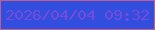 文字の大きさ：1、枠の色：c35d8a、背景の色：324ede、文字の色：774adc 無料ブログパーツのブログ時計