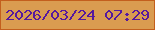 文字の大きさ：1、枠の色：c35f1d、背景の色：da9c50、文字の色：56199e 無料ブログパーツのブログ時計