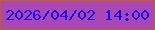 文字の大きさ：5、枠の色：c36206、背景の色：a947b6、文字の色：1c0ae9 無料ブログパーツのブログ時計