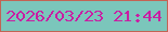 文字の大きさ：1、枠の色：c36355、背景の色：7bc6bb、文字の色：c91ea3 無料ブログパーツのブログ時計