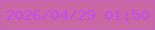 文字の大きさ：2、枠の色：c363c3、背景の色：c968a3、文字の色：c549f3 無料ブログパーツのブログ時計