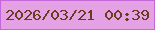文字の大きさ：4、枠の色：c367d9、背景の色：e4a1e3、文字の色：693b21 無料ブログパーツのブログ時計