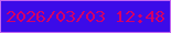 文字の大きさ：5、枠の色：c368f2、背景の色：3c0be8、文字の色：d20068 無料ブログパーツのブログ時計