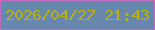 文字の大きさ：5、枠の色：c369c0、背景の色：6787ad、文字の色：bbb10d 無料ブログパーツのブログ時計