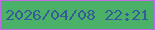 文字の大きさ：3、枠の色：c36ae6、背景の色：4bb168、文字の色：365c97 無料ブログパーツのブログ時計