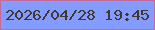 文字の大きさ：3、枠の色：c36b98、背景の色：849cff、文字の色：42362f 無料ブログパーツのブログ時計