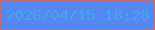 文字の大きさ：1、枠の色：c36c79、背景の色：5487f0、文字の色：44a7ed 無料ブログパーツのブログ時計