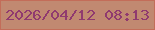 文字の大きさ：1、枠の色：c36d59、背景の色：c18971、文字の色：903a6f 無料ブログパーツのブログ時計