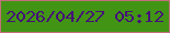 文字の大きさ：5、枠の色：c36f7d、背景の色：429514、文字の色：441179 無料ブログパーツのブログ時計