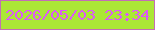 文字の大きさ：1、枠の色：c36fb5、背景の色：abe736、文字の色：dc59f8 無料ブログパーツのブログ時計