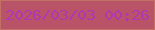 文字の大きさ：5、枠の色：c37065、背景の色：b85368、文字の色：b036b4 無料ブログパーツのブログ時計