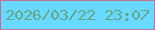 文字の大きさ：2、枠の色：c37090、背景の色：68daff、文字の色：68a484 無料ブログパーツのブログ時計