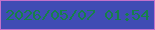 文字の大きさ：3、枠の色：c371cb、背景の色：404cb4、文字の色：178049 無料ブログパーツのブログ時計