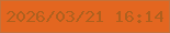 文字の大きさ：3、枠の色：c3723b、背景の色：e36620、文字の色：af601e 無料ブログパーツのブログ時計