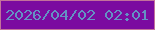 文字の大きさ：4、枠の色：c3729b、背景の色：7b0ba0、文字の色：6491c4 無料ブログパーツのブログ時計