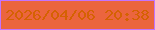 文字の大きさ：1、枠の色：c374fe、背景の色：eb653e、文字の色：d56102 無料ブログパーツのブログ時計