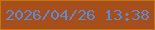 文字の大きさ：3、枠の色：c37514、背景の色：a64f1c、文字の色：6089cf 無料ブログパーツのブログ時計