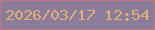 文字の大きさ：1、枠の色：c37585、背景の色：8b7d99、文字の色：e0af79 無料ブログパーツのブログ時計