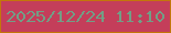 文字の大きさ：1、枠の色：c3760b、背景の色：c43e5a、文字の色：729e86 無料ブログパーツのブログ時計