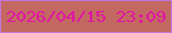 文字の大きさ：4、枠の色：c376db、背景の色：c46862、文字の色：e115a5 無料ブログパーツのブログ時計