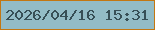 文字の大きさ：4、枠の色：c37712、背景の色：93bcc6、文字の色：374f56 無料ブログパーツのブログ時計
