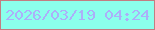 文字の大きさ：1、枠の色：c37d82、背景の色：8bffec、文字の色：acaff9 無料ブログパーツのブログ時計