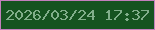 文字の大きさ：2、枠の色：c37fbd、背景の色：155320、文字の色：80ae8a 無料ブログパーツのブログ時計