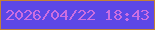 文字の大きさ：5、枠の色：c38135、背景の色：5c47e6、文字の色：cb6ee1 無料ブログパーツのブログ時計