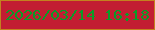 文字の大きさ：5、枠の色：c3821f、背景の色：c21e32、文字の色：099c28 無料ブログパーツのブログ時計