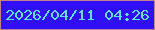 文字の大きさ：3、枠の色：c38287、背景の色：300ff6、文字の色：61e1db 無料ブログパーツのブログ時計