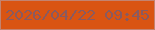 文字の大きさ：4、枠の色：c3836f、背景の色：d95412、文字の色：895a60 無料ブログパーツのブログ時計