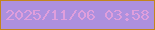 文字の大きさ：1、枠の色：c3851c、背景の色：ad90de、文字の色：df9edc 無料ブログパーツのブログ時計