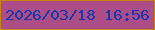 文字の大きさ：5、枠の色：c3860b、背景の色：ad4d88、文字の色：1737b0 無料ブログパーツのブログ時計