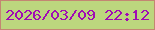 文字の大きさ：4、枠の色：c38672、背景の色：bcd67e、文字の色：a00bb4 無料ブログパーツのブログ時計